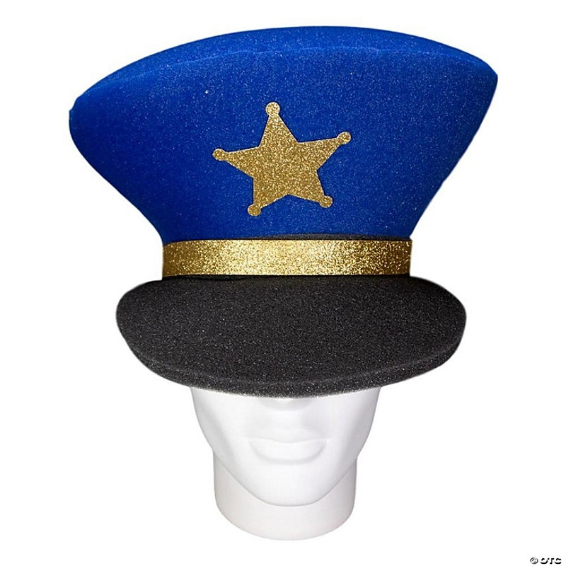 Foam Party Hats Police Hat - Photo Booth Prop - Party Favors -Halloween - Crazy Hat Day