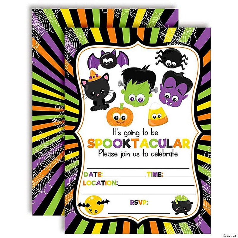 Halloween Spooktacular Character Invitations 40pc. by AmandaCreation