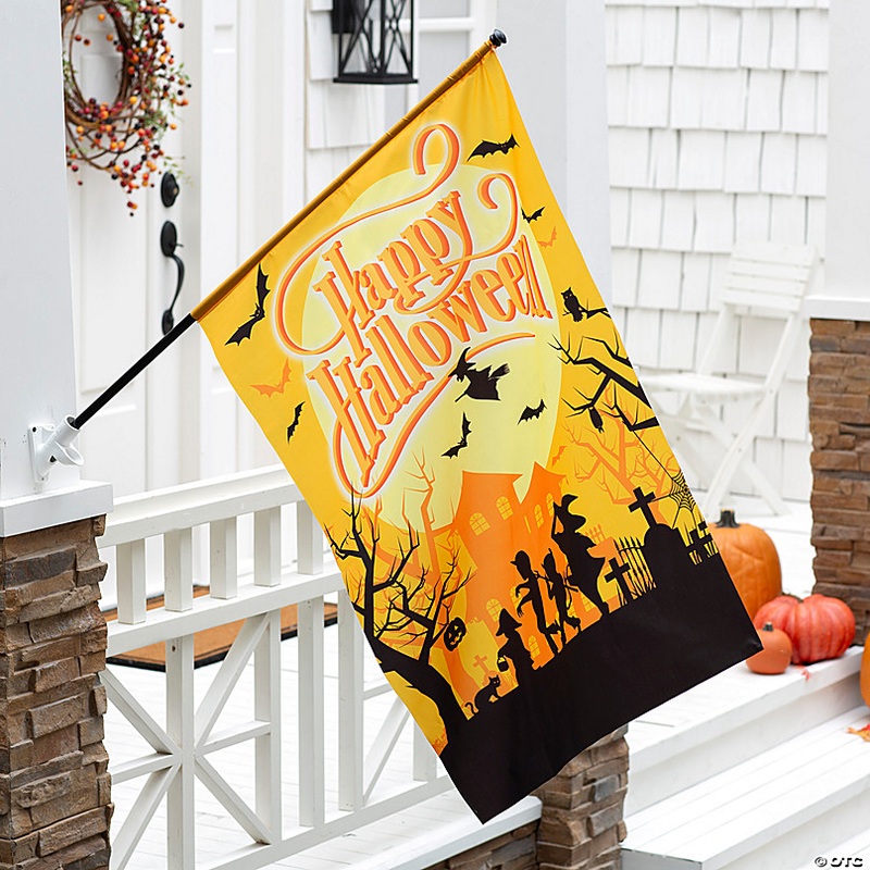 Happy Halloween Porch Flag