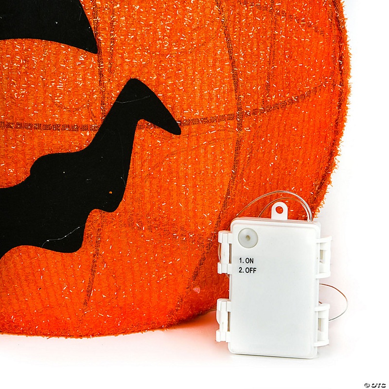 National Tree Company 28 in. Pre-Lit Pumpkin and Witch