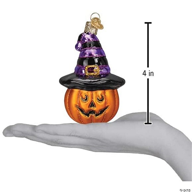 Old World Christmas Witch Pumpkin Glass Blown Ornament, Christmas Tree