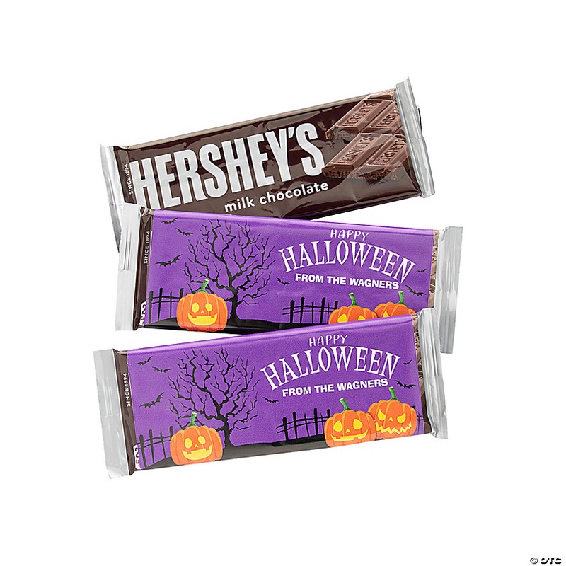 Personalized Halloween Candy Bar Labels - 12 Pc.