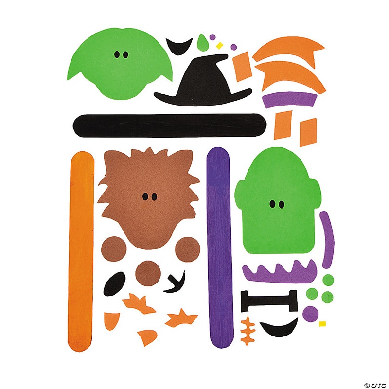 Personalized Halloween Character Bookmark Craft Kit Handouts - Makes 12