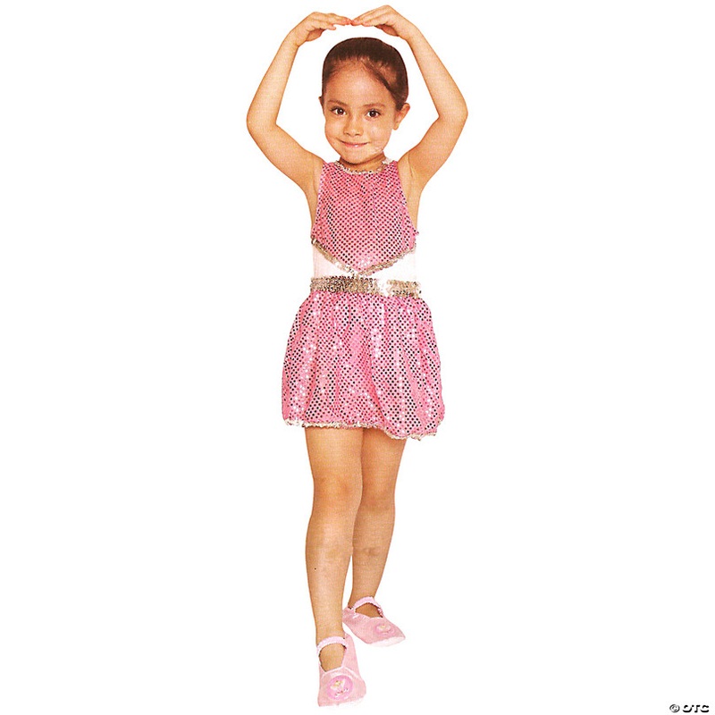 Pink and White Ballerina Leotard Girl Child Halloween Costume - Medium