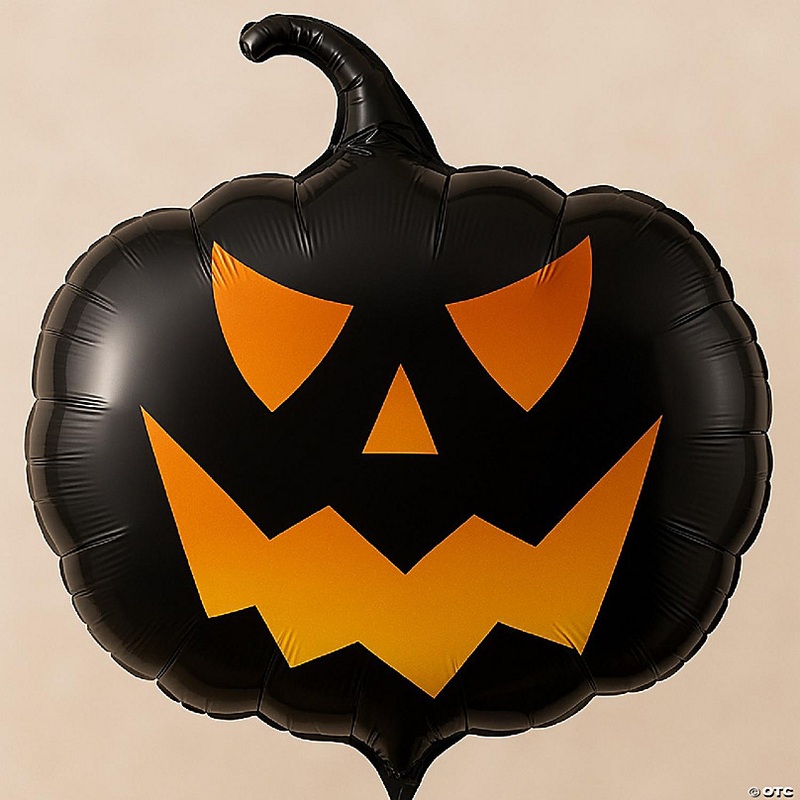 Qualatex - 35 - Black - Halloween Pumpkin Shape Foil Balloon