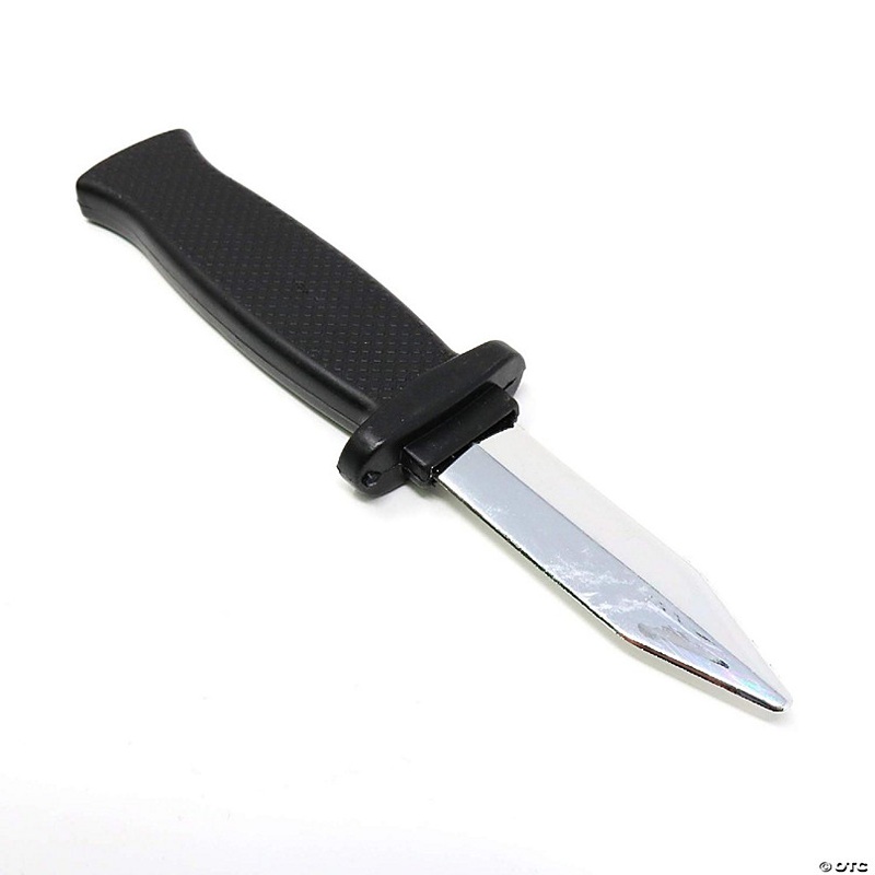 Skeleteen Disappearing Trick Knife - Retractable Fake Plastic Blade - Costume Prop or Prank Gag Toy for Halloween, April Fools - 7.5 Long with 3 Blade