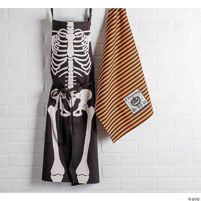 Skeleton Print Chef Apron