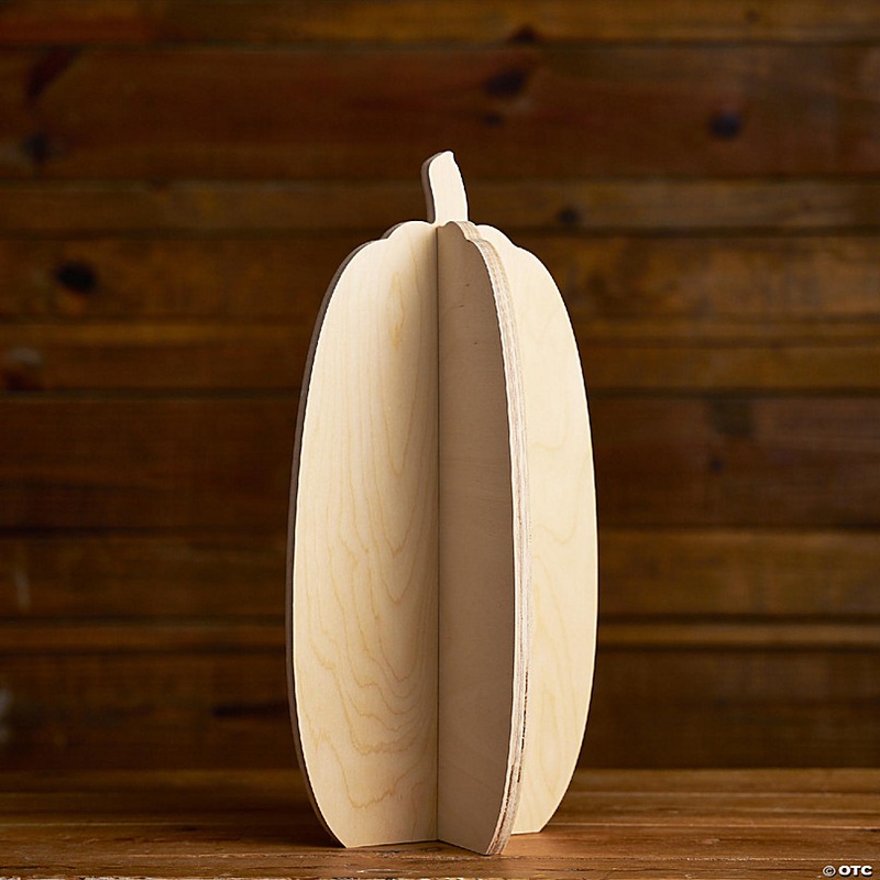 Unfinished Wood Co 17 inch Slotted Pumpkins 4pc