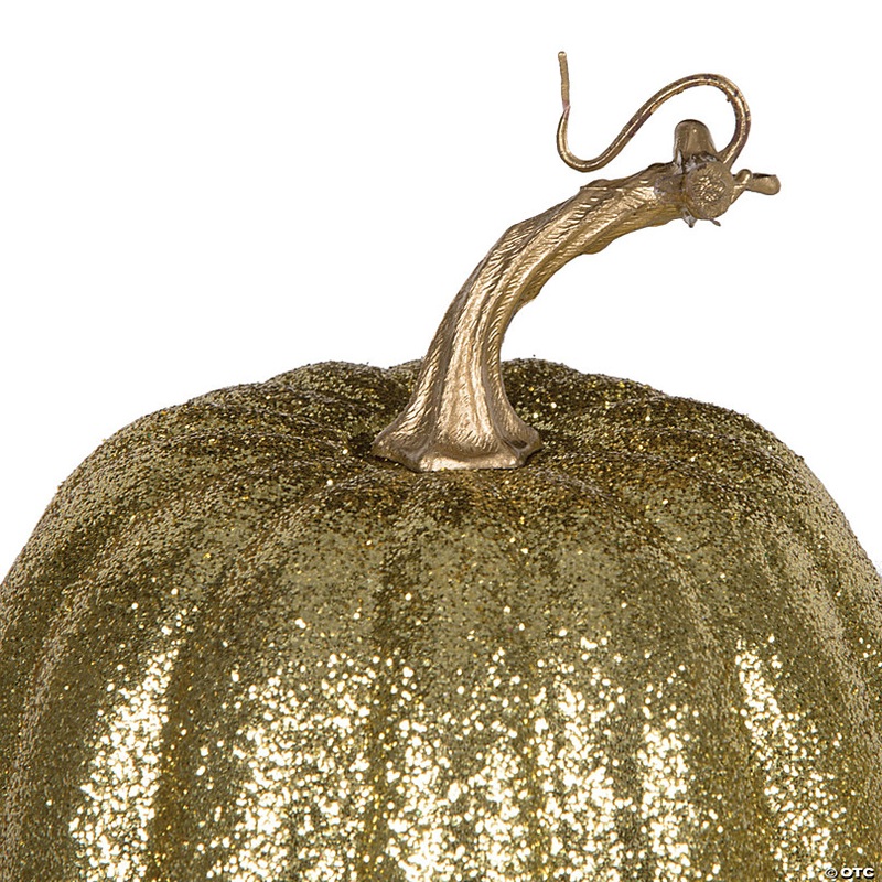 Vickerman 8 Gold Pumpkins Assorted Set of 3.