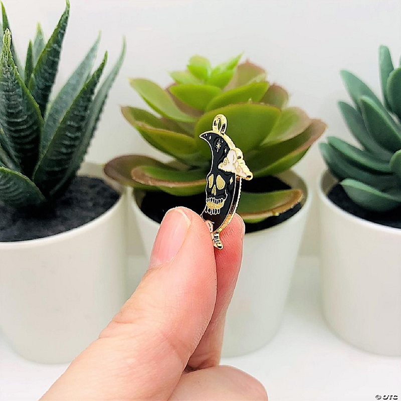20 Pcs Halloween Moon Skull Charms
