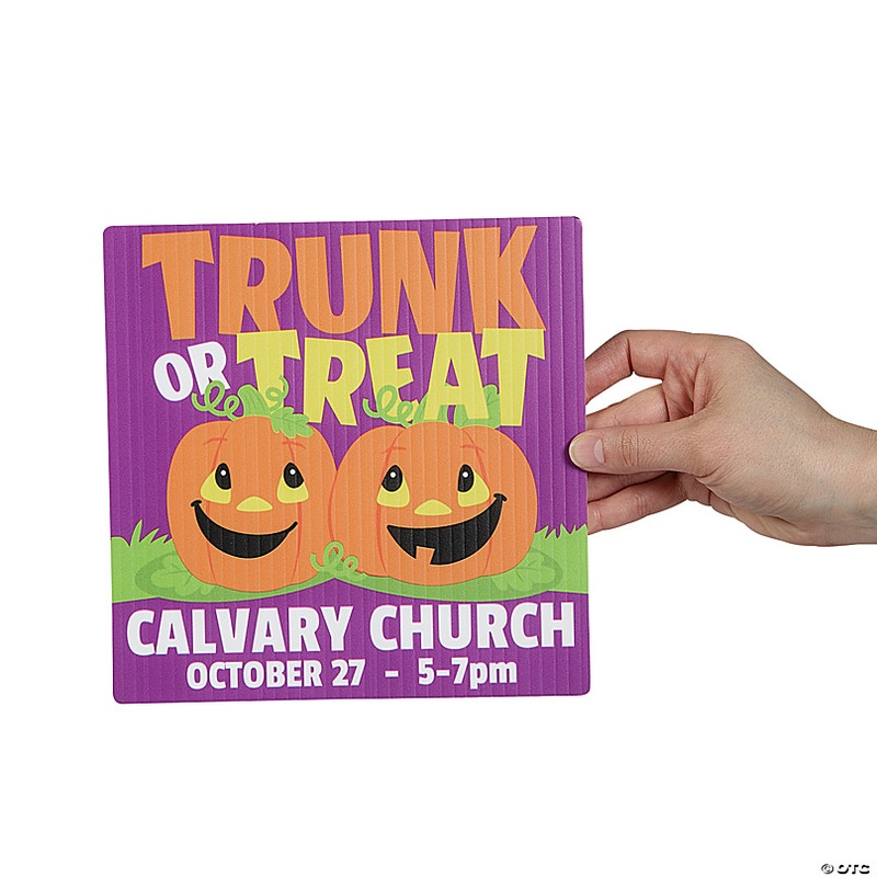 8 x 8 Personalized Mini Christian Pumpkin Single-Sided Yard Signs - 6 Pc.