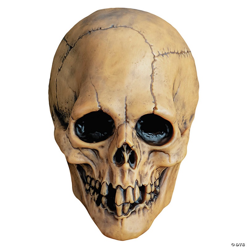 Adults Mabry Monsters Aged Voodoo Skull Overhead Vinyl Mask - One Size