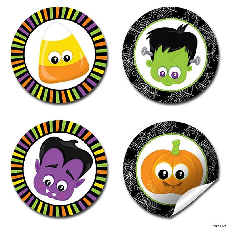 AmandaCreation Halloween Characters Kiss Stickers 324pc.