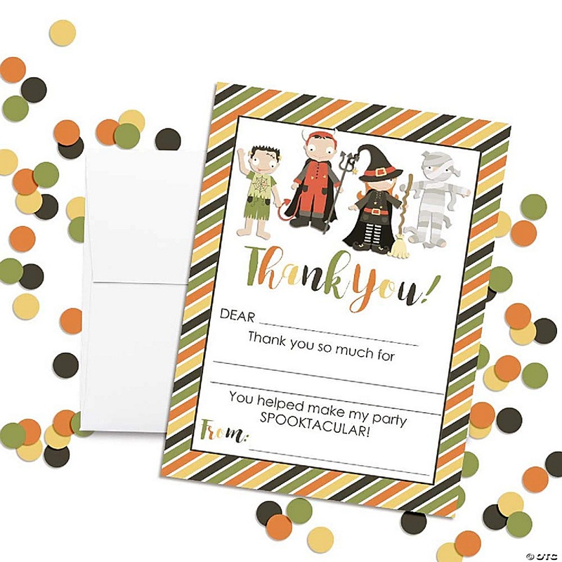 AmandaCreation Halloween Costume Thank You Cards 20pc.