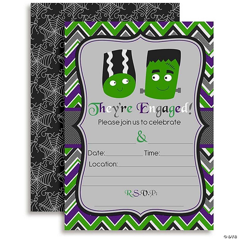 AmandaCreation Halloween Frankenstein Engagement Invites 40pc.