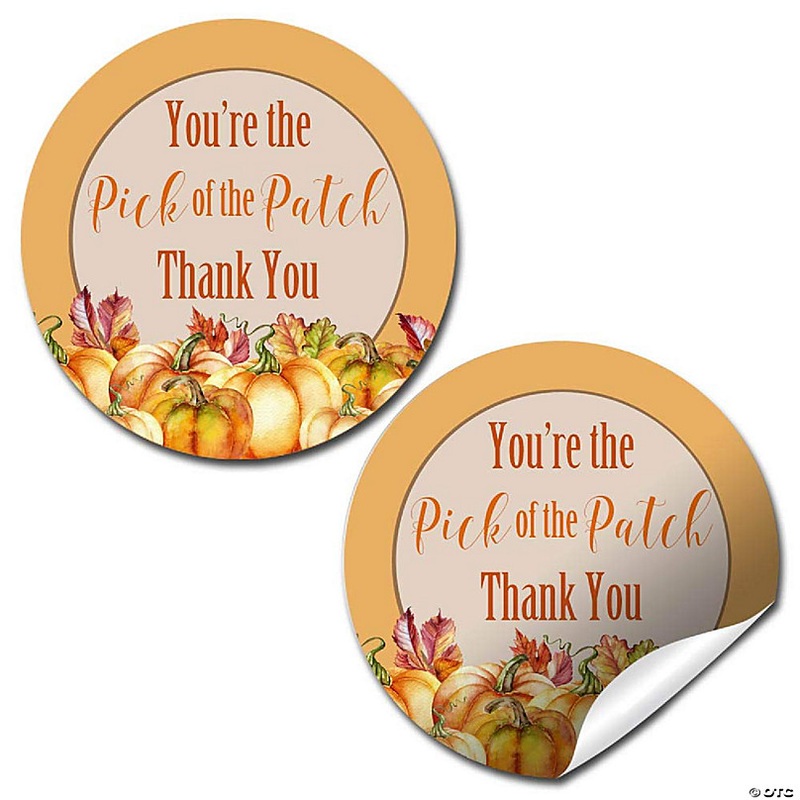 AmandaCreation Watercolor Pumpkin Envelope Seals 40pc.
