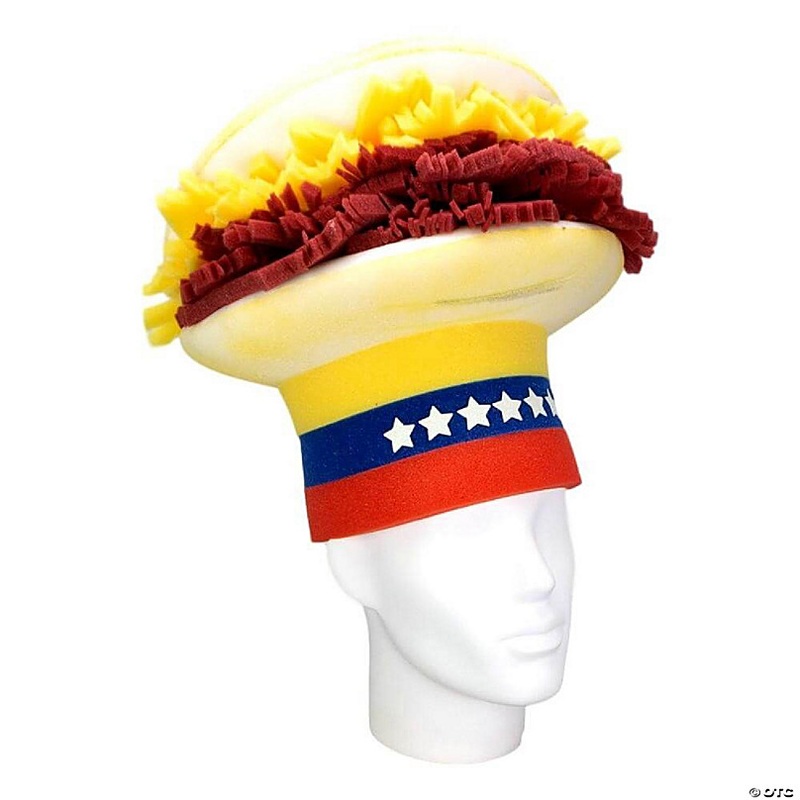 Foam Party Hats Arepa Venezuela Hat - Photo Booth Prop - Party Favors -Halloween - Crazy Hat Day