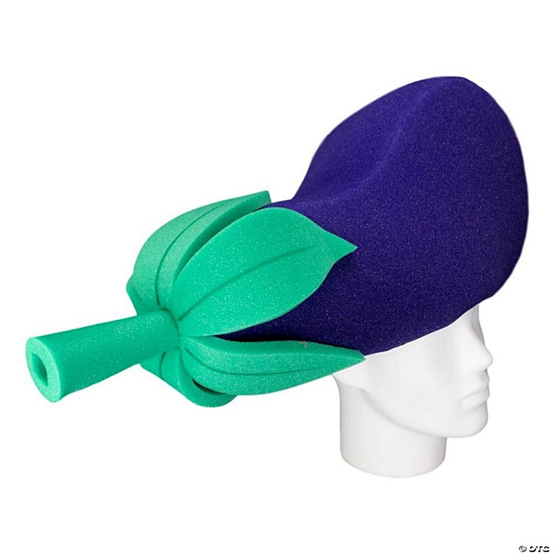 Foam Party Hats Eggplant Hat - Photo Booth Prop - Party Favors -Halloween - Crazy Hat Day