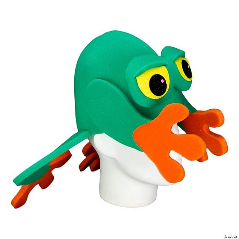 Foam Party Hats Frog Hat - Photo Booth Prop - Party Favors -Halloween - Crazy Hat Day