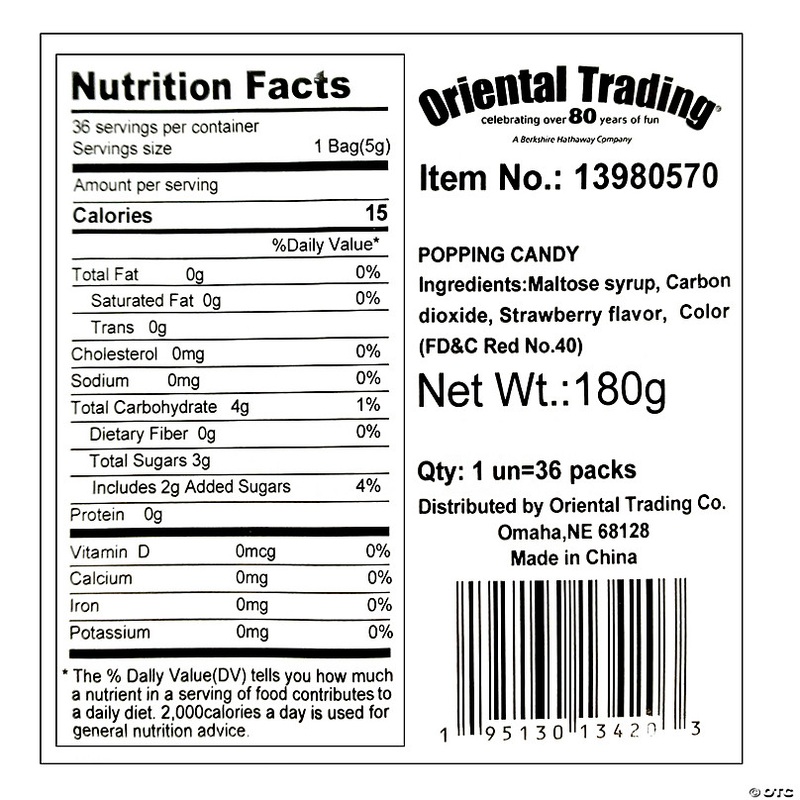 Personalized Halloween Popping Candy - 36 Pc.