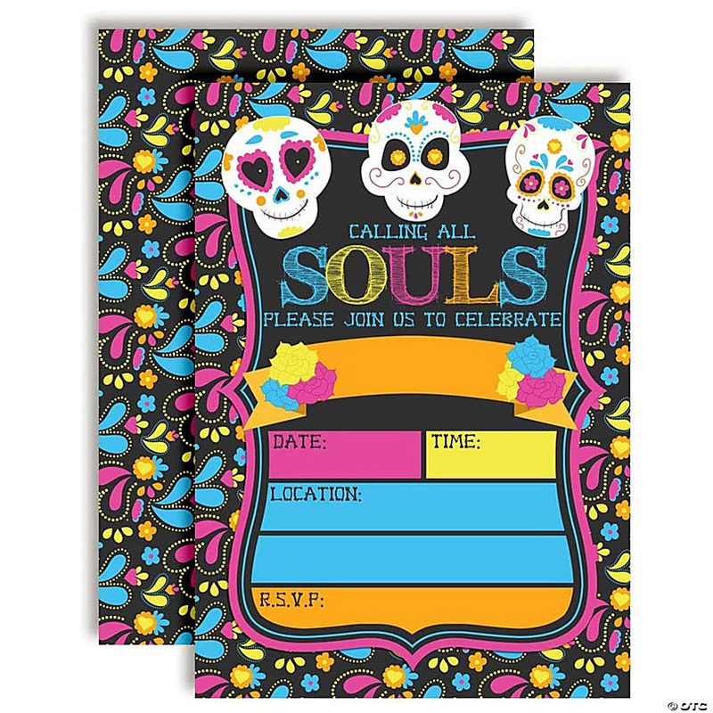 Sugar Skull Invitations 40pc. by AmandaCreation