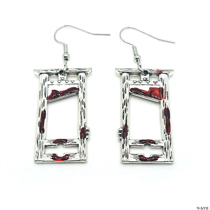 3 Pack Hanging Guillotine Halloween Earrings