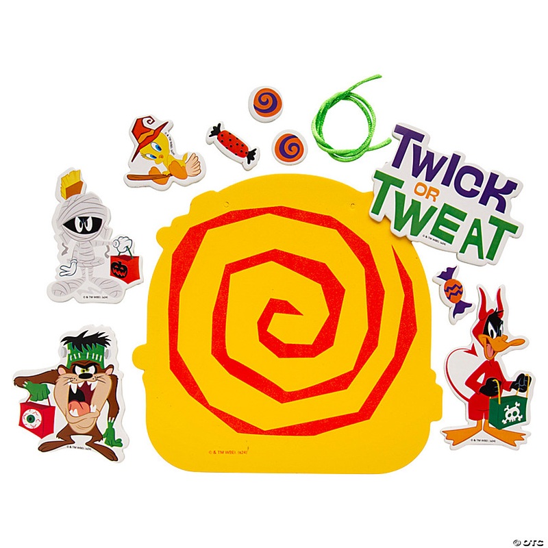 6 1/2 x 6 1/4 Looney Tunes Halloween Twick-or-Tweat Sign Craft Kit - Makes 12