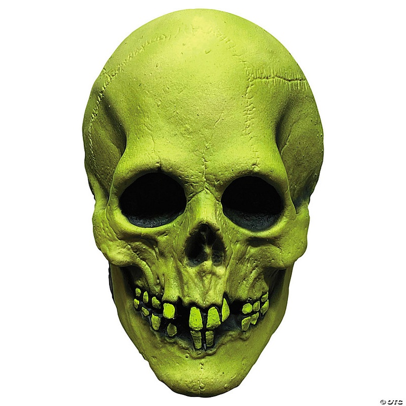 Adults Mabry Monsters Glow-in-the-Dark Voodoo Skull Overhead Vinyl Mask - One Size