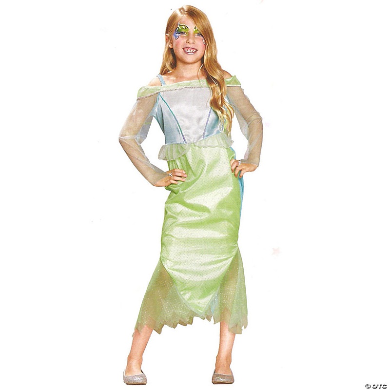 Blue and Green Mermaid Girl Child Halloween Costume - Medium