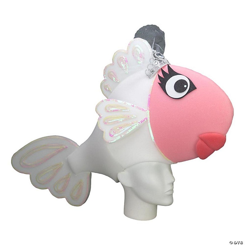 Foam Party Hats Fish Bride Hat - Photo Booth Prop - Party Favors -Halloween - Crazy Hat Day