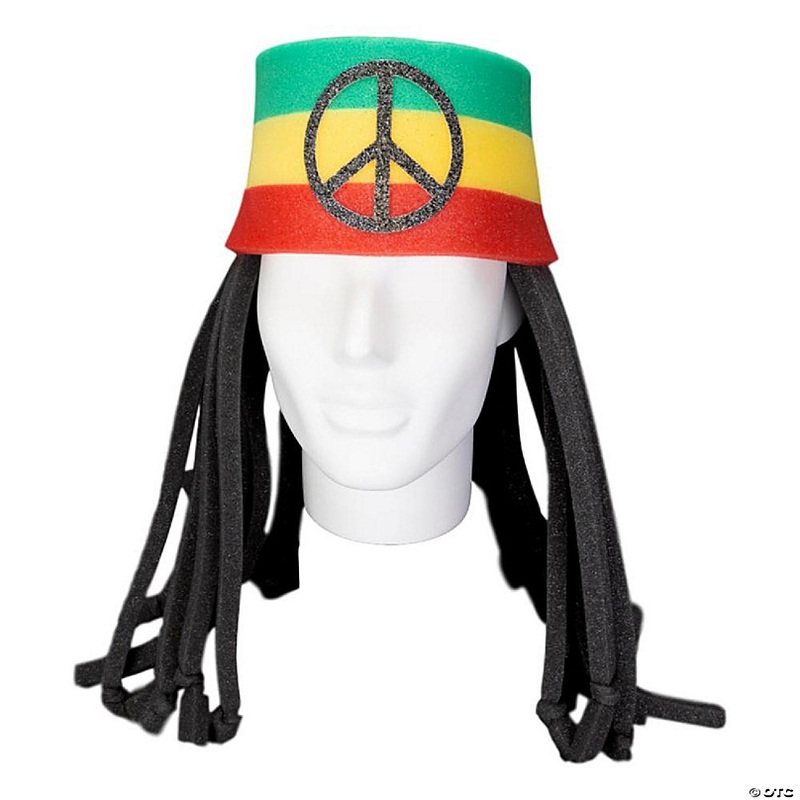 Foam Party Hats Peace Wig - Photo Booth Prop - Party Favors -Halloween - Crazy Hat Day