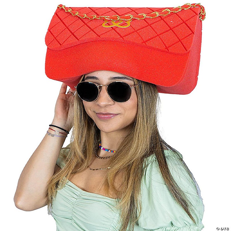 Foam Party Hats Purse Hat - Photo Booth Prop - Party Favors -Halloween - Crazy Hat Day
