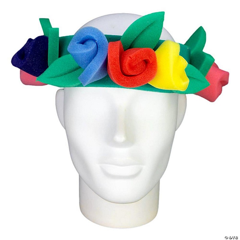 Foam Party Hats Small Roses Headband - Photo Booth Prop - Party Favors -Halloween - Crazy Hat Day