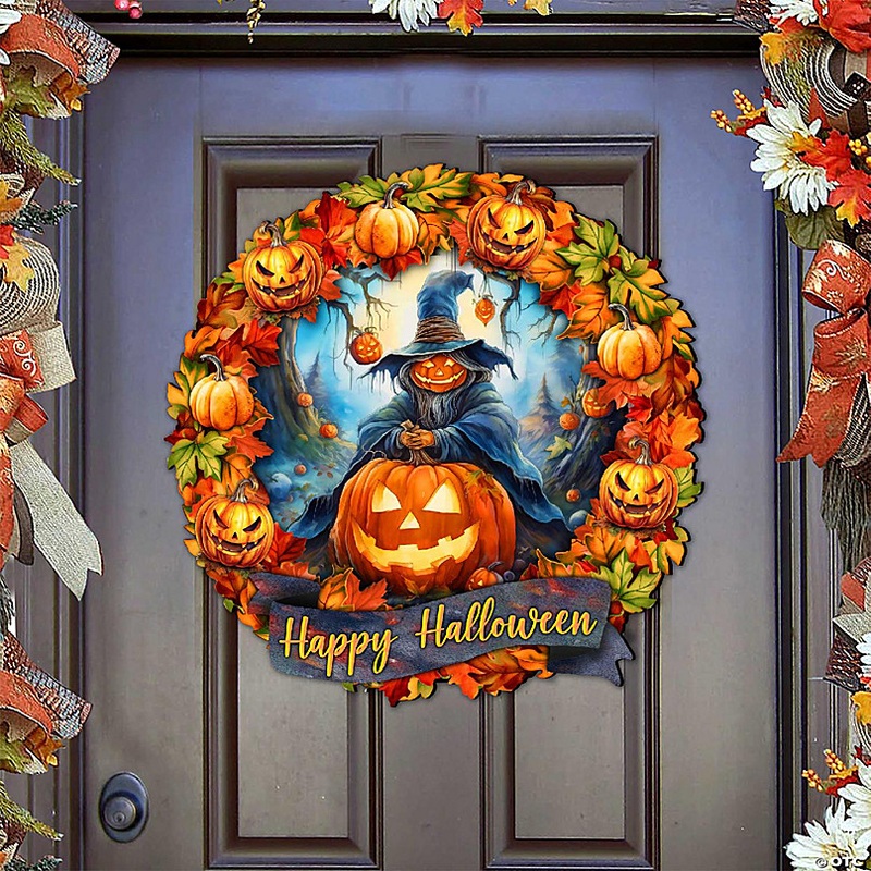Happy Halloween Wreath Door Hanger by G. Debrekht