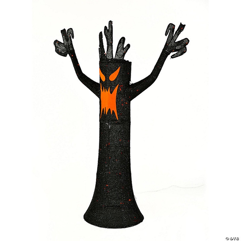 National Tree Company 48 in. Pre-Lit Scary Halloween Tree