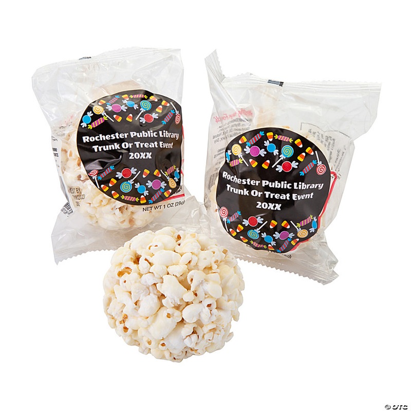 Personalized Halloween Treats Kathy Kaye Sweet & Salty Popcorn Balls - 24 Pc.