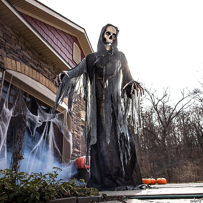 10 Ft. Animated Towering Skeleton Reaper Halloween Decoration