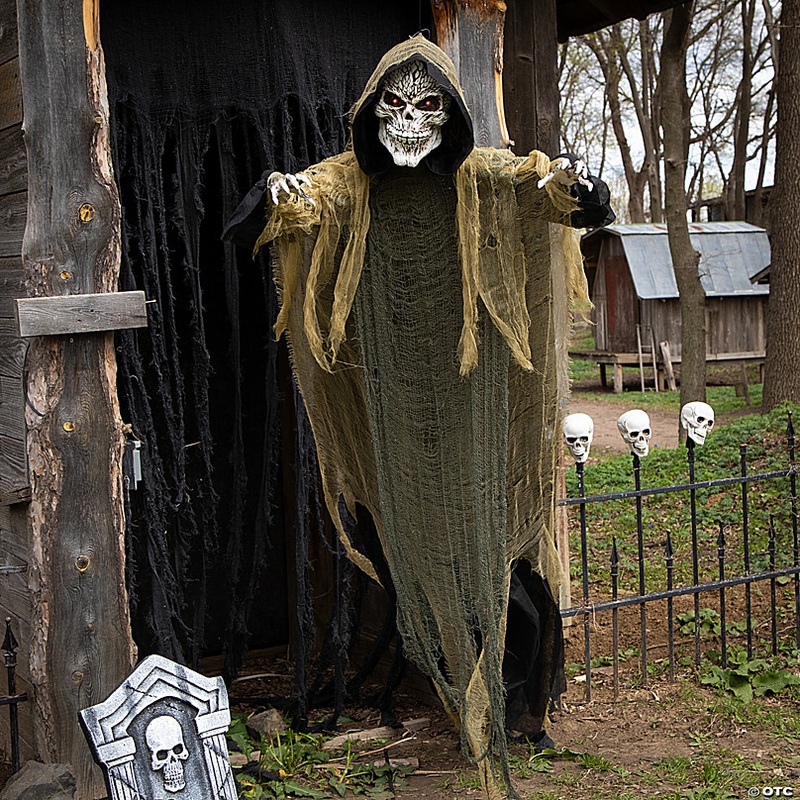 35 1/4 x 6 Ft. Hanging Grim Reaper Animated Prop Halloween Decoration