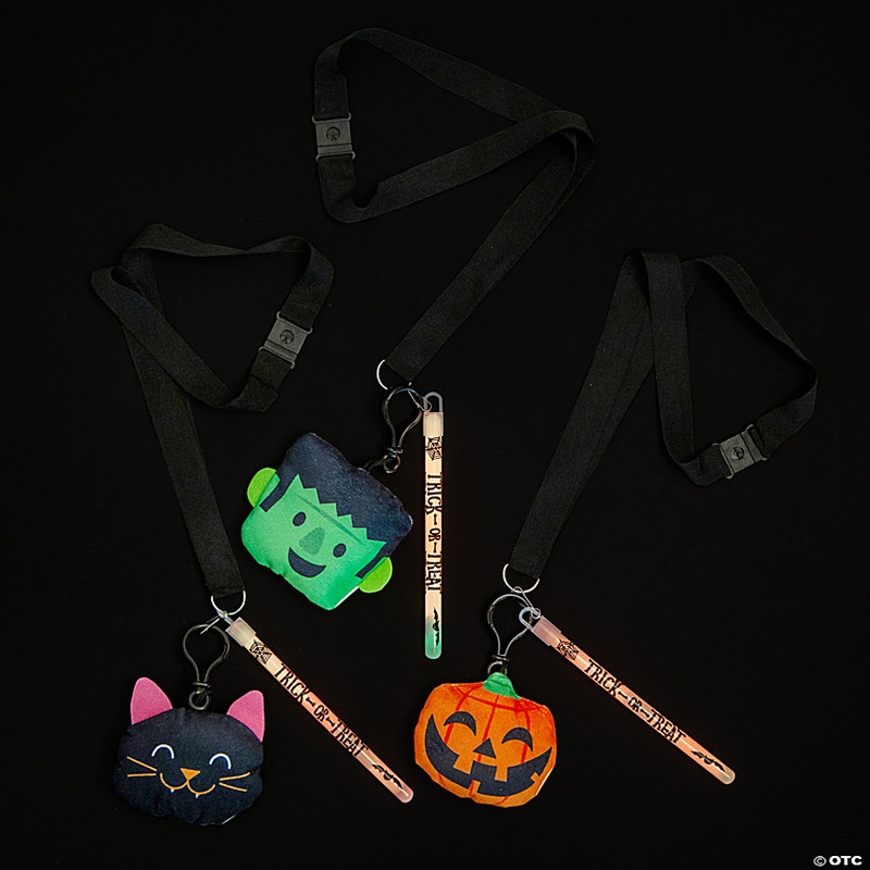 36 Pc. Halloween Glow Trick-or-Treat Lanyard Kit for 12