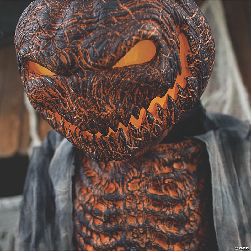 7 Ft. Scorched Scarecrow Animated Prop Standing Halloween Decoration