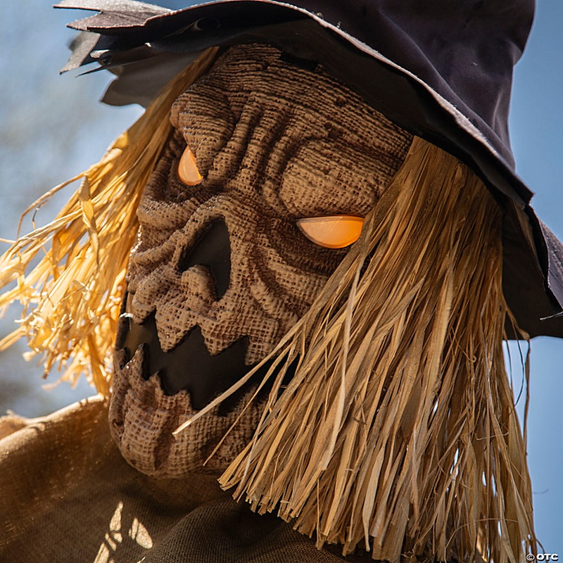 96 Staked Scarecrow Animated Halloween Prop
