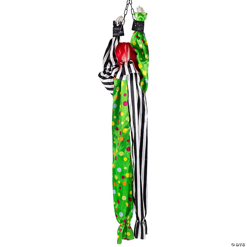 Animated Shaking Clown with Sound Hanging Halloween Decoration - 5'