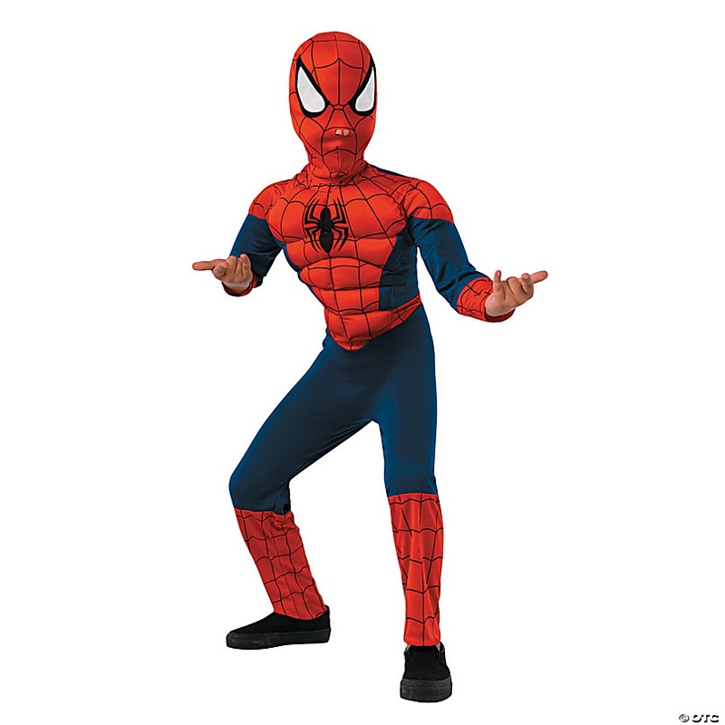 Boy's Deluxe Muscle Chest Spider-Man Halloween Costume