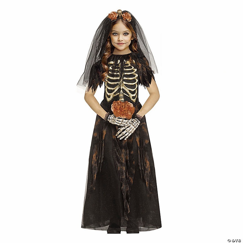 Girls Bones Bride Halloween Costume