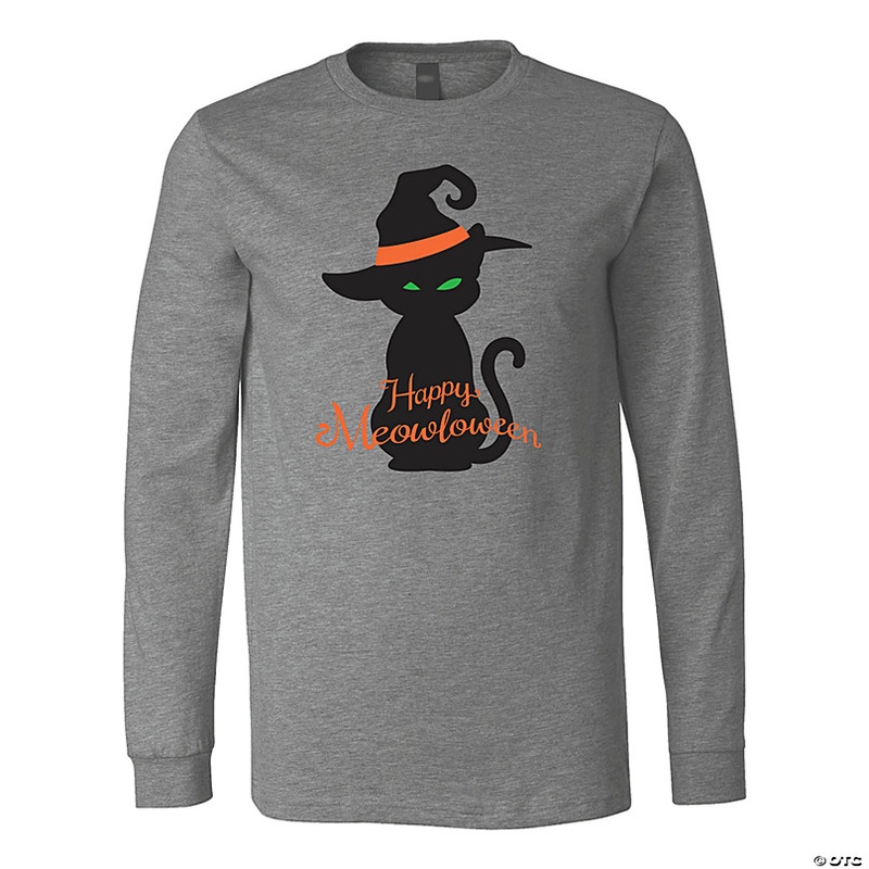 Halloween Cat Silhouette Adults T-Shirt