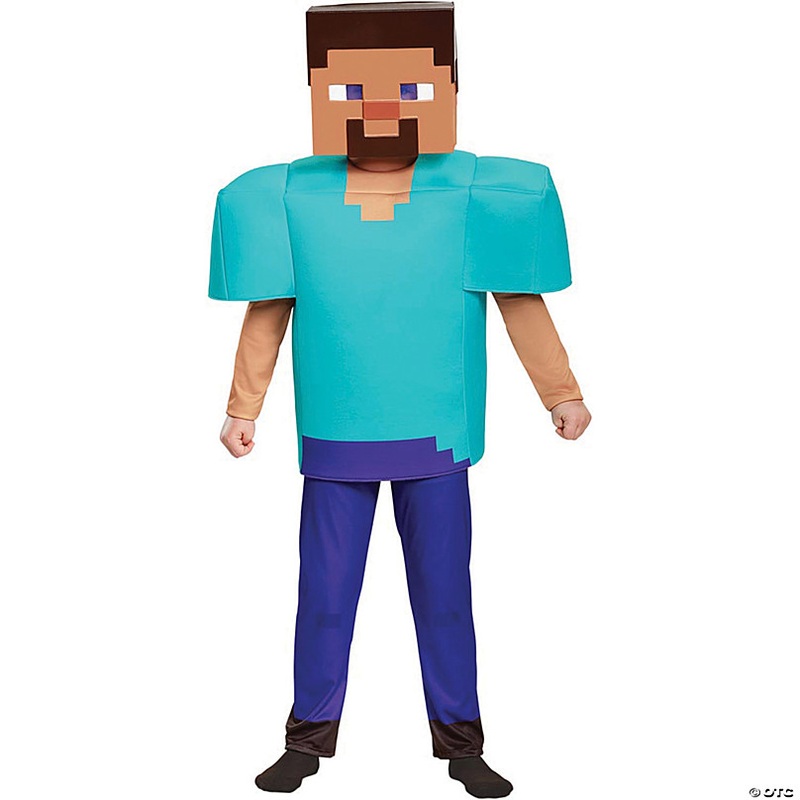 Kids Deluxe Minecraft Steve Halloween Costume