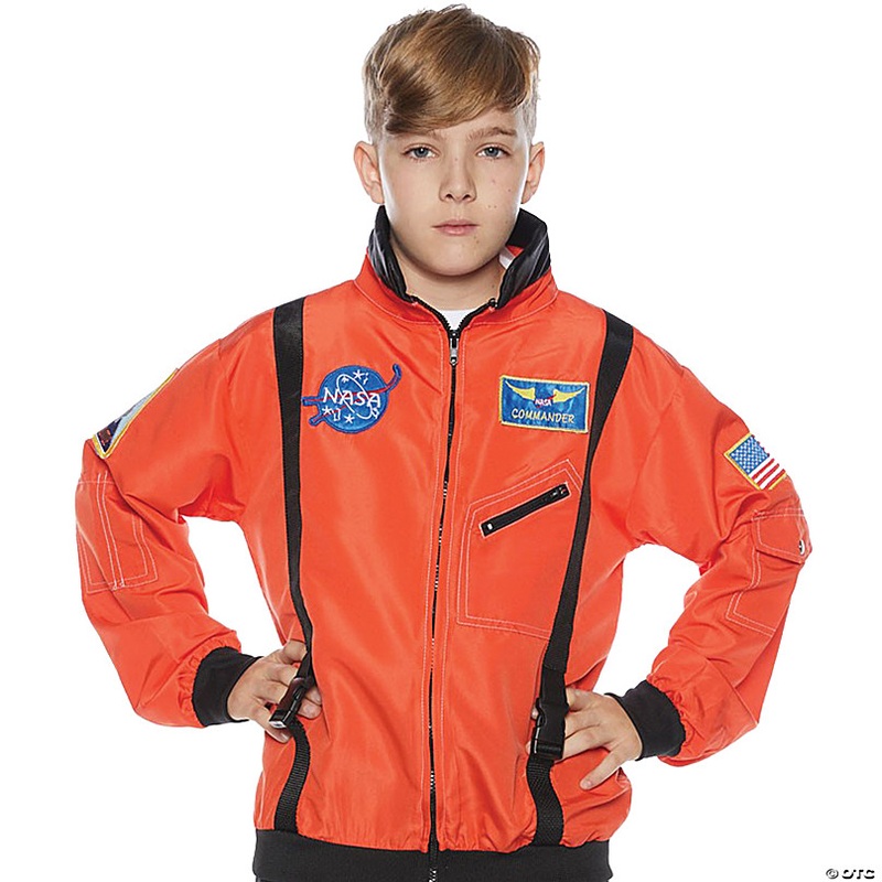 Kids Orange Astronaut Jacket Halloween Costume