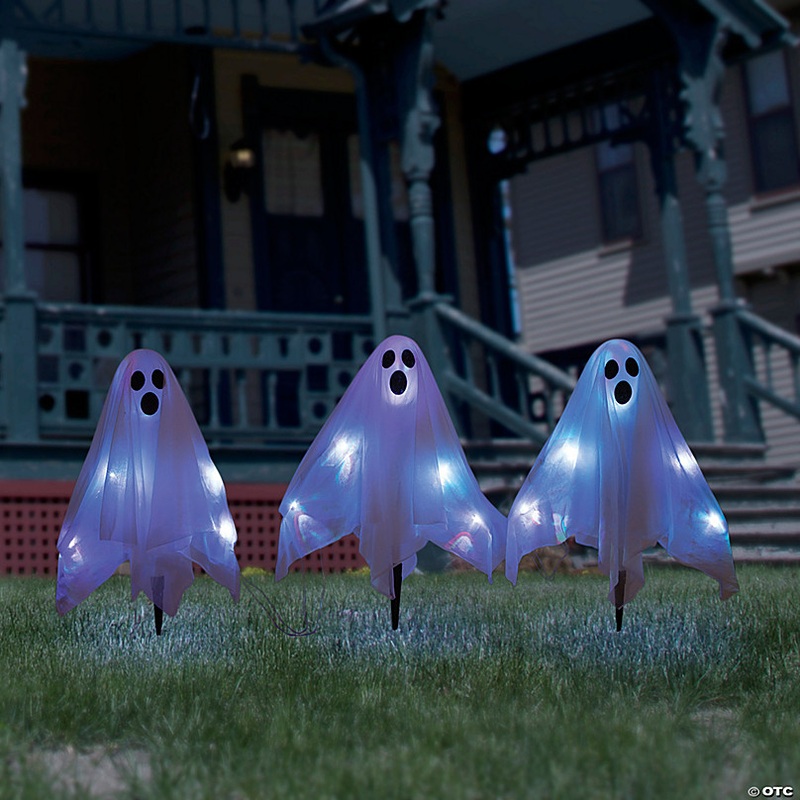 Light-Up Ghost Yard Stakes Halloween Decorations