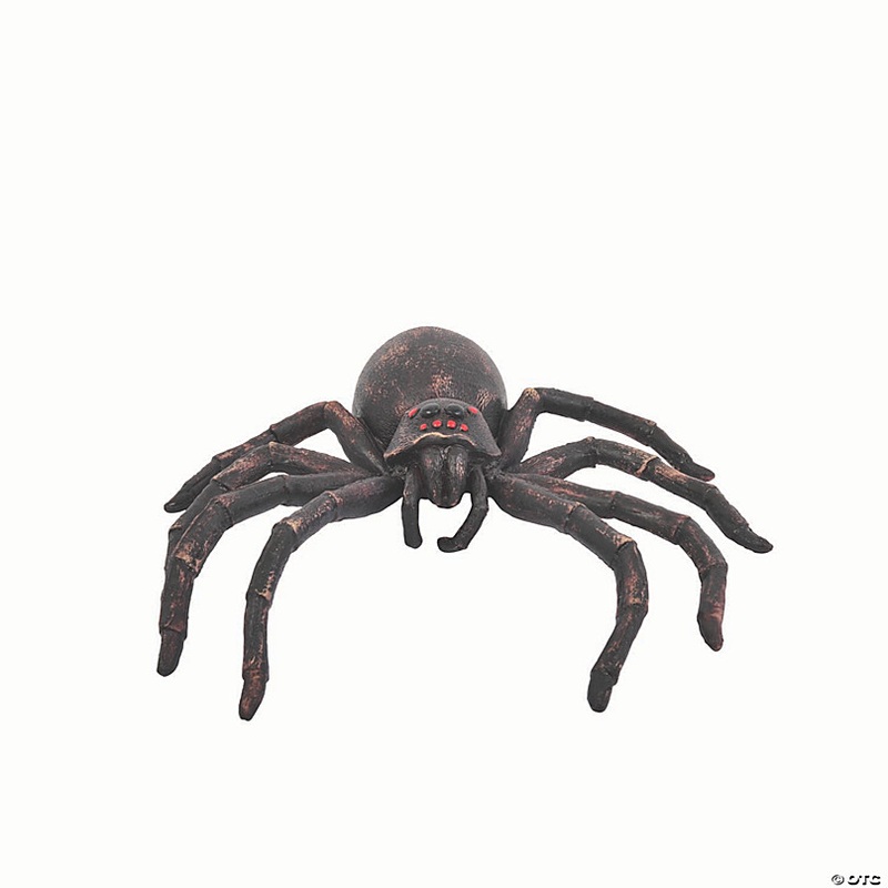 12 Black Latex Tarantula Spider Halloween Decoration