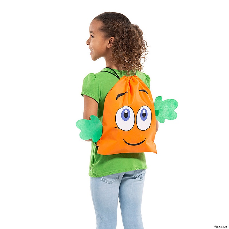 12 x 15 Medium Spookley the Square Pumpkin Nonwoven Drawstring Bags - 12 Pc.